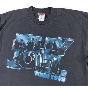 Vintage Billy Joel T-Shirt Concert Tour 1998 Graphic Tee Music 90s Men Sz L USA